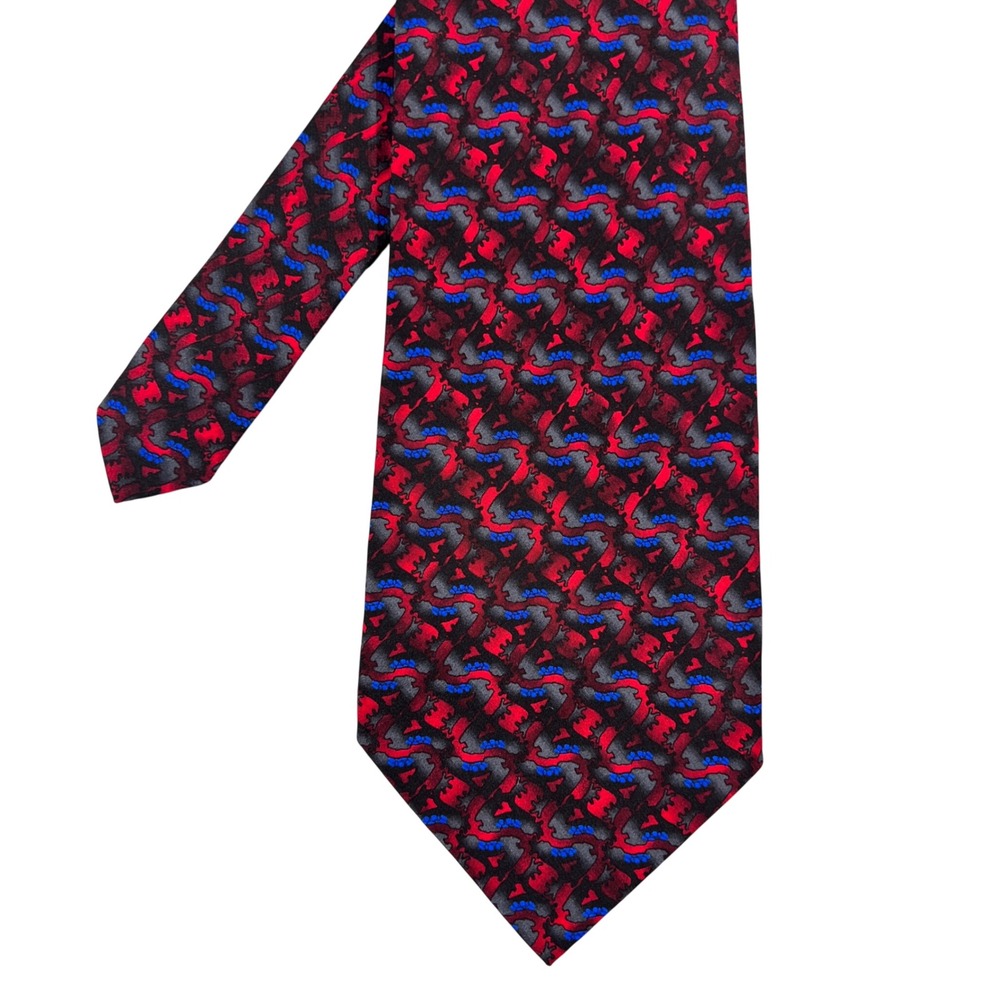The Nature Conservancy Red Silk Tie Mens One Size Reticulated Tree Frog Novelty